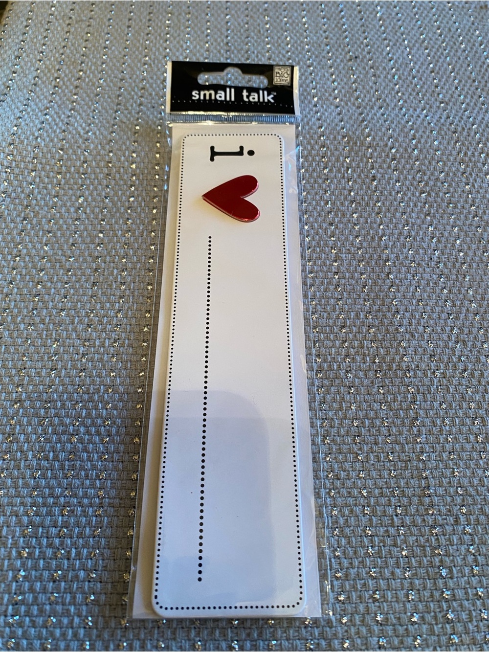Small Talk Red Heart Bookmark - Home Office Stationery